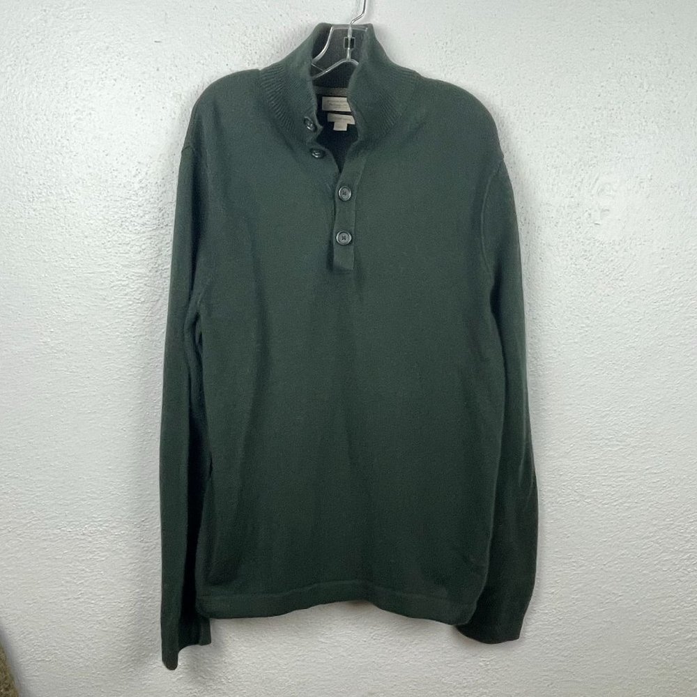 Banana Republic Men's Green Luxury Blend Long Sleeve Sweater - Size L